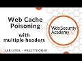 Lab Web cache poisoning with multiple headers