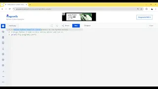 How to run simple python program in online compiler