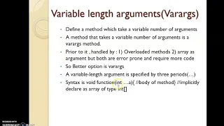 Varargs Method