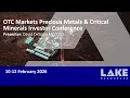 Lake Resources N L OTCQX LLKKF ASX LKE Virtual Investor Conferences