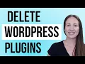 DELETE Wordpress PLUGINS Uninstall and REMOVE Plugins Tutorial