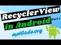 Create a Recycler view in Android Studio Part 1