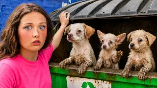 I SAVED 3 ABANDONED PUPPIES !!!