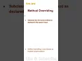 core Java method Overriding Java