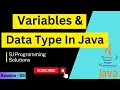 Variables in Java Data Types and Types Casting in Java Implicit and Explicit Casting Session 3