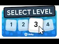 Level selection in your Unity game Unity tutorial