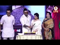 Varalakshmi Sarathkumar and Nicholai Sac ev Wedding Anniversary Cake Cutting On Stage