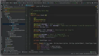 Java Coding Events 4 2 Creating A Persistent Model