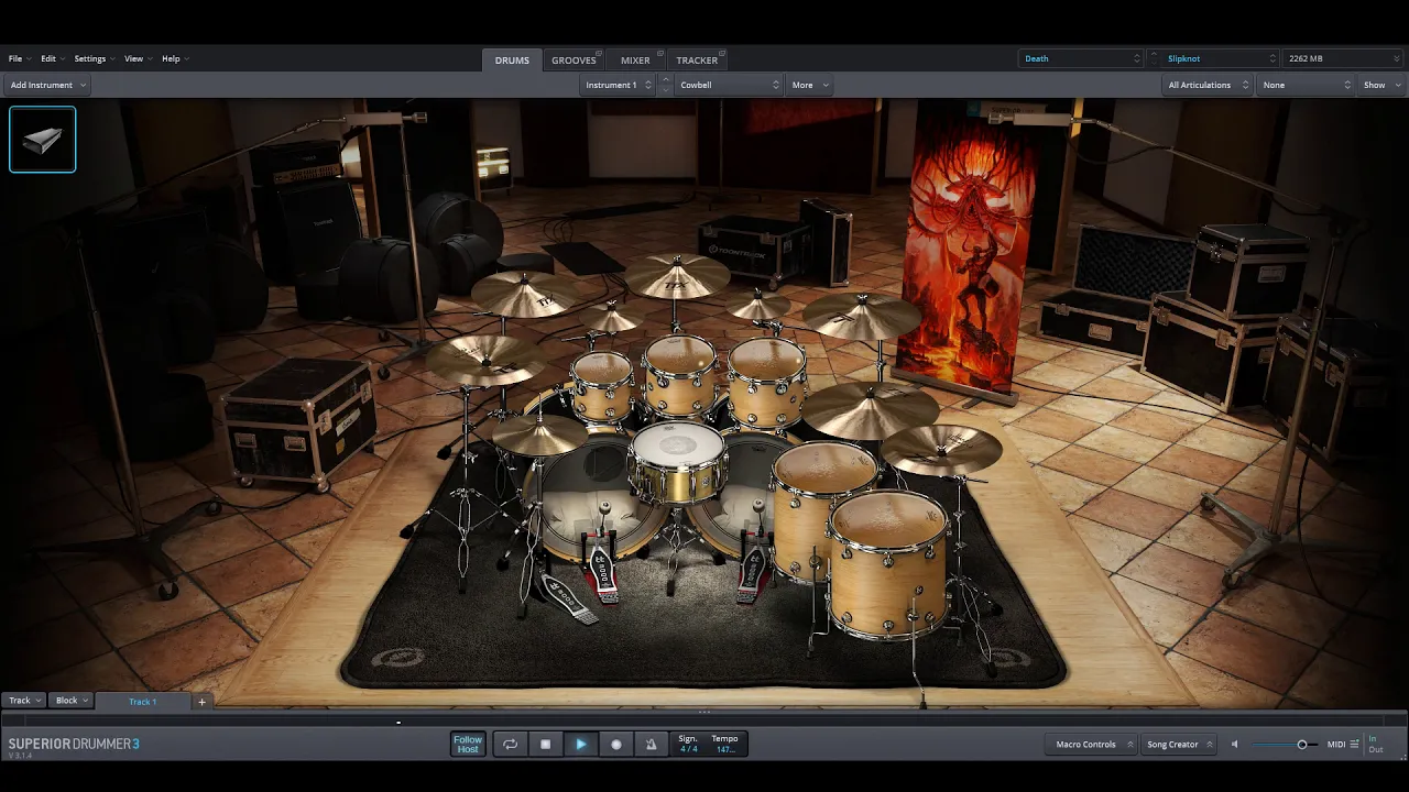 Slipknot - Duality only drums midi backing track Slipknot - Duality only drums midi backing track