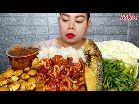 Download MP3 ikan asin sambal cumi jengkol ,tumis kangkung,lalapan sambal kerecek jengkol muda Mukbang