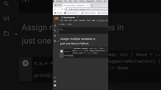 assign multiple variables in a single line of code in Python Codersarts