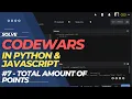 CODEWARS - Total amount of points solved in Python Javascript