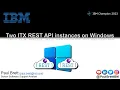 Two ITX REST API instances on Windows