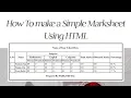 How to create a Simple Marksheet Using HTML Simple Marksheet Web Teq