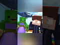 JJ Escapes with Mikey.. #minecraft #animation #minecraftshorts #jj