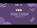 Part 60 - VBA code to Learn FOR Loop with Simple Example No 2 Hindi