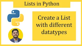 Create a Python List with different datatypes Amit Thinks
