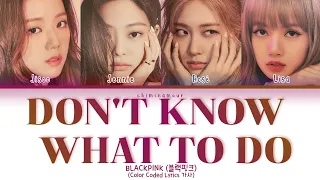 BLACKPINK 블랙핑크 Don T Know What To Do Color Coded Lyrics 가사 