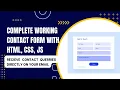 Complete working contact form for recieving querries directly on any email