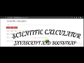 Scientific Calculator HTML Javascript and Bootstrap
