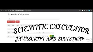 Scientific Calculator HTML Javascript and Bootstrap
