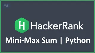 Mini-Max Sum Python Hacker Rank Solution
