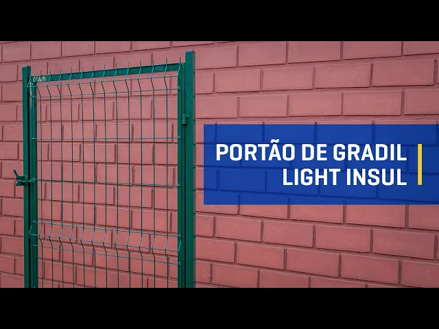 Portão de Gradil light Insul Pintado - C/ 2 postes Vídeo do produto - Portão de Gradil light Insul Pintado - C/ 2 postes