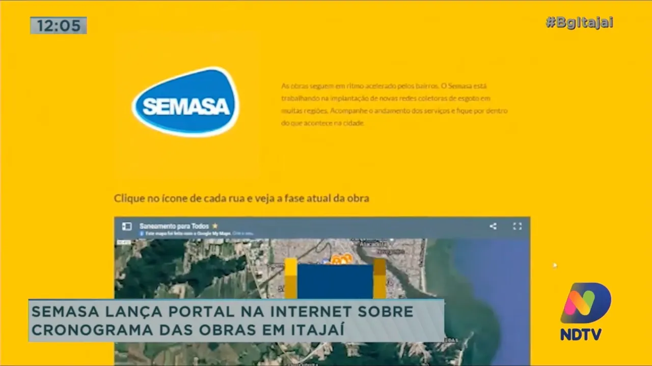 Semasa lança portal na internet sobre cronograma das obras em Itajaí
