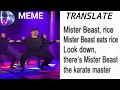 Mr Beast Rizz Full Song with english translarion