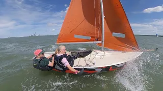 A WET AND WINDY RACE IN OUR SQUIB ON WHAT TURNED OUT TO BE A FANTASTIC DAY TO GO SAILING