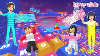 Yuta Mio Parkour Masuk Ke Dalam Keyboard ASMR Tower ⌨️😱 Roblox | Sakura School | Happy Alicia