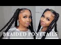 How To Braided Ponytail With Braiding Hair Beginner Friendly