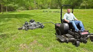 Swisher Finish Cut Pull-Behind Mower with Electric Start 603cc Kawasaki 12V Engine 66in Deck