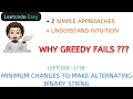 Minimum Changes To Make Alternating Binary String 2 Approaches MICROSOFT Leetcode 1758 MIK