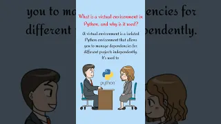 What is virtual environment in Python and why is it used