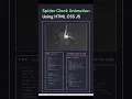 Spider Clock Animation Using HTML CSS JavaScript Mind-Blowing Web Design