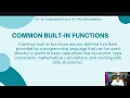 STRING METHODS COMMON BUILT IN FUNCTIONS AND BASIC