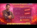Factorial of a Number in Java Handle 0 Negative Cases Correctly