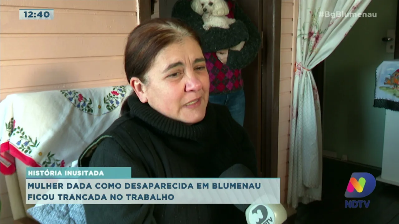 Mulher dada como desaparecida em Blumenau ficou trancada no trabalho