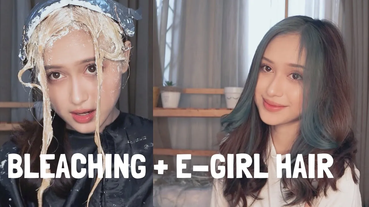 PERBEDAAN WARNA RAMBUT ASH BROWN YANG MENGGUNAKAN BLEACHING DAN YANG TIDAK MENGGUNAKAN BLEACHING. 