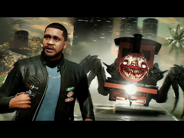 Franklin vs. Choo Choo Charles in Los Santos l Cinematic Fan Animation