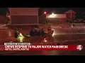 Crews attend to major water main break in Buffalo