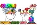 Kirby Tornado Kirby and Mirror Kirby - Nintendo Coloring Pages for Kids to Learn Colors