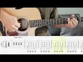 Pancakes for Dinner (Live) - Lizzy McAlpine - Guitar Tutorial + TABS on screen