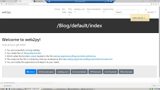 Web development using web2py and python part 22