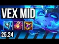 VEX vs AKALI MID Good KDA 6 KR Challenger 25 24