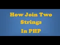 YouTube shorts-PHP script for join two strings