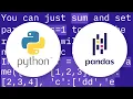 Pandas sum DataFrame rows for given columns
