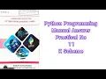 Python Programming 314004 Manual Answer K Scheme Practical No 11 All Answers step by step msbte
