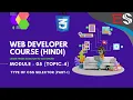 Types of CSS Selector Part-1 World s most premium Web Development Course in Hindi